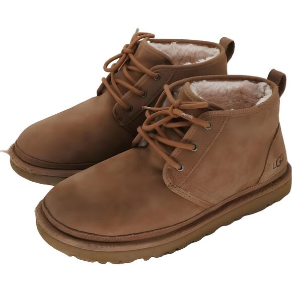 UGG Neumel Classic Chukka Boots Tan Ankle Lace Up Cozy Lined Men's US 12 - Picture 2 of 6